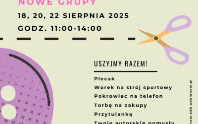 Zapraszamy na warsztaty z szycia.