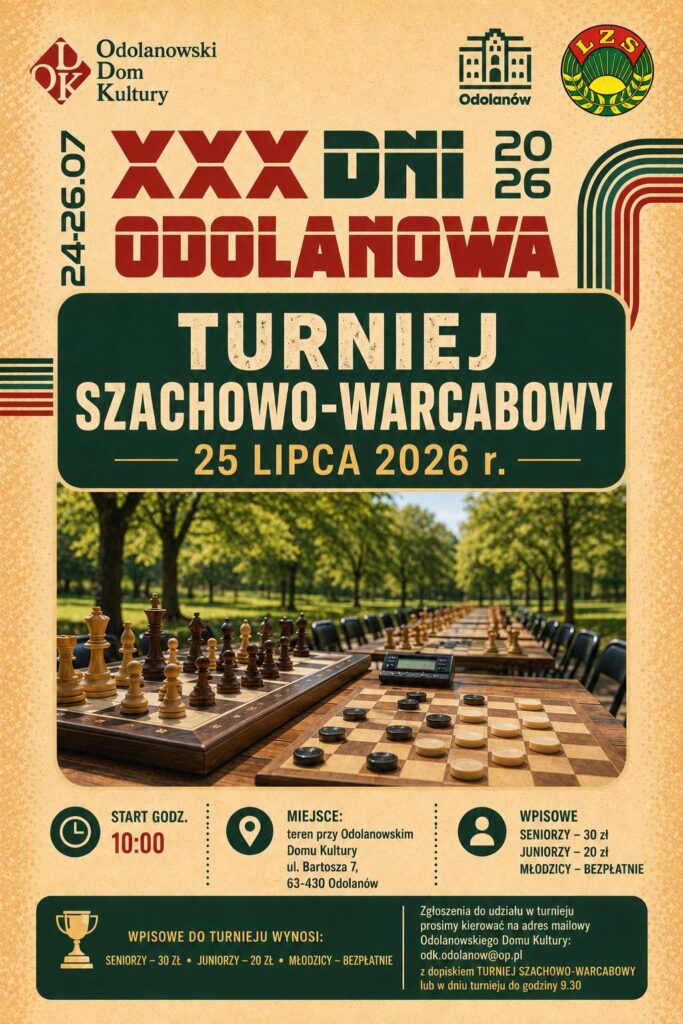 Plakat turniej szachowy 