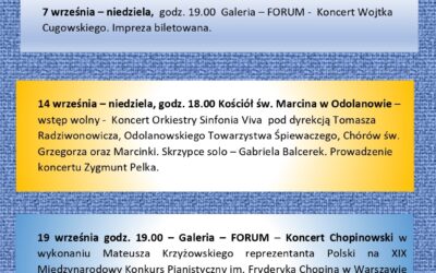 Zapraszamy na „Artystyczny  Wrzesień”.
